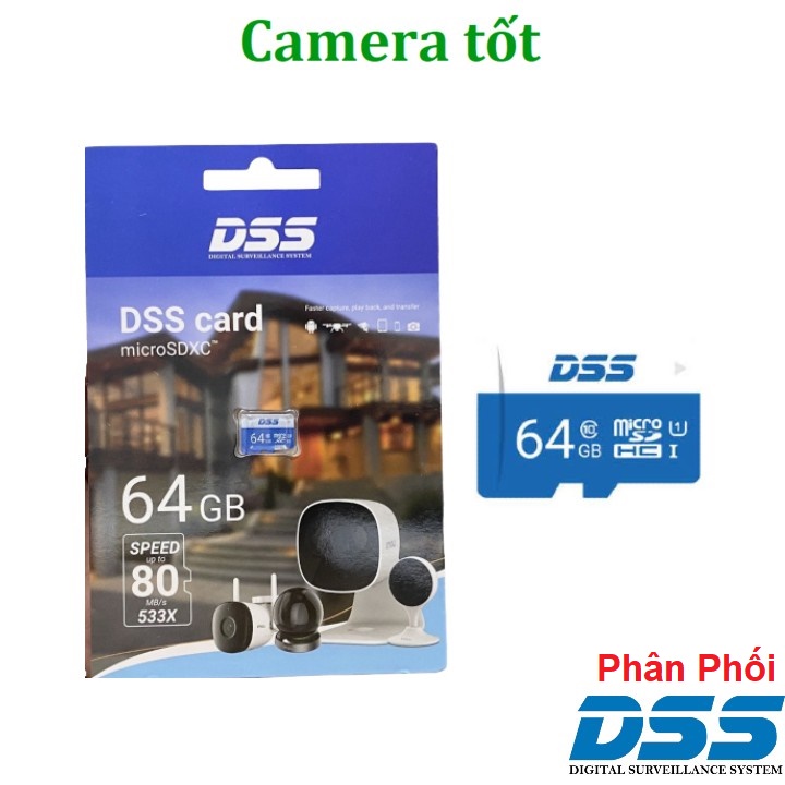 Thẻ nhớ 64Gb DSS Class 10 Micro SD 80mbps s - Chính thumbnail