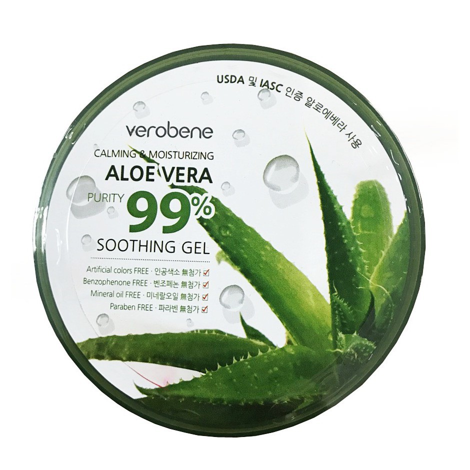 (Giảm giá Sốc) GEL DƯỠNG ẨM LÔ HỘI VEROBENE CALMING & MOISTURIZING ALOE VERA PURITY 99% SMOTHING
