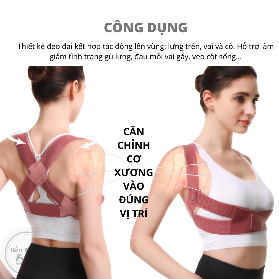 [Freeship] Đai bảo vệ Vòng 1, chống gù lưng định hình và nâng đỡ ngực khi tập gym, yoga SAMEPEAK SP10 chính hãng [Đeo bê