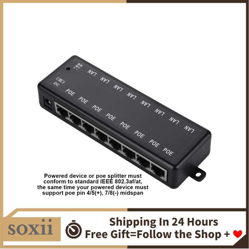 Trạm nối Poe 8 cổng cho camera giám sát Cctv