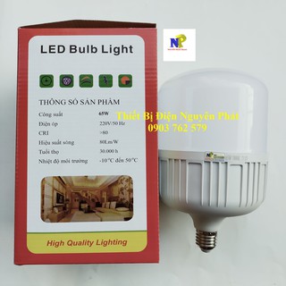 Bóng Đèn LED bulb 65W E27 (Ánh sáng trắng)