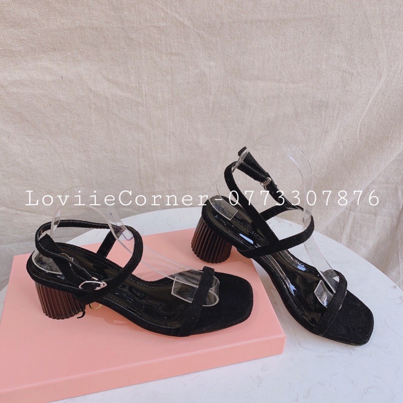 SANDAL CAO GÓT LOVIIECORNER- SANDAL CAO GÓT 5 PHÂN - SANDAL QUAI MẢNH 5CM- SANDAL CAO GÓT QUAI MẢNH ĐẾ VUÔNG 5P  G190477