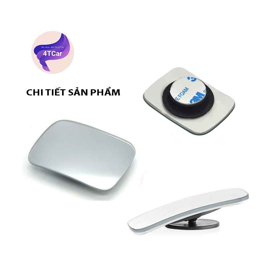 Gương chiếu hậu ô tô cầu lồi chữ nhật không viền 3R-054