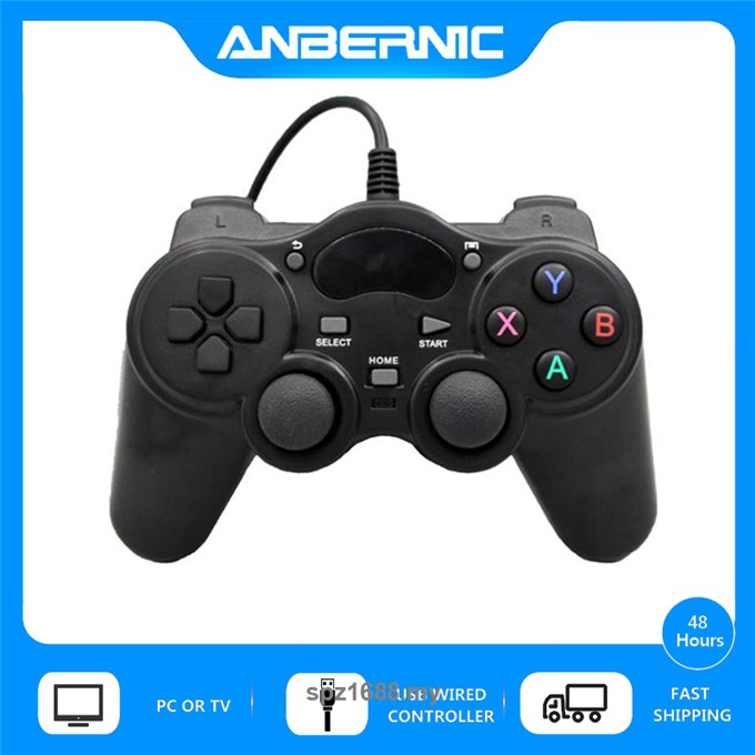 Tay Cầm Chơi Game Có Dây Usb Xoay 360 Độ Cho Sony Ps3 Xinput Pc Win7 Rg350 Rg350M Xpro