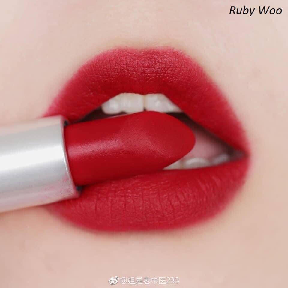 Son MAC Ruby Woo 707 Màu Đỏ Cổ Điển Sang Chảnh, son Mac chính hãng Retro Matte Lipstick date mới