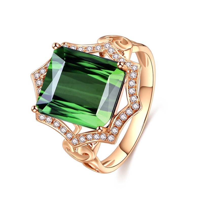 Nhẫn Mạ Vàng 18k Đính Đá Quý Nhân Tạo Nhiều Màu Sắc Phong Cách Âu Mỹ