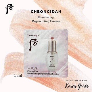 Tinh chất Tái sinh cao cấp Whoo Cheongidan Illuminating Regenerating Essence (Gói 1 ml) - Tăng cường sức mạnh cho da