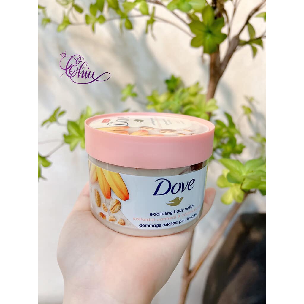 Kem tẩy tế bào chết body Dove tinh chất dưỡng ẩm da, mềm mịn