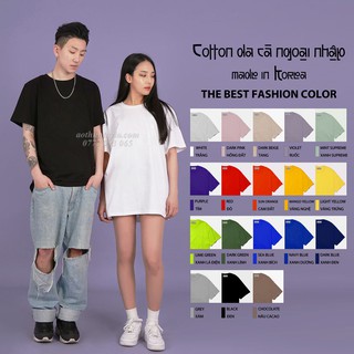Chuyên Sỉ Áo Thun Tay Lỡ Nam Nữ Màu Trơn x Vải Cotton Dày Cao Cấp French Terry (Korea) | Unisex Oversized-fit STVR VN