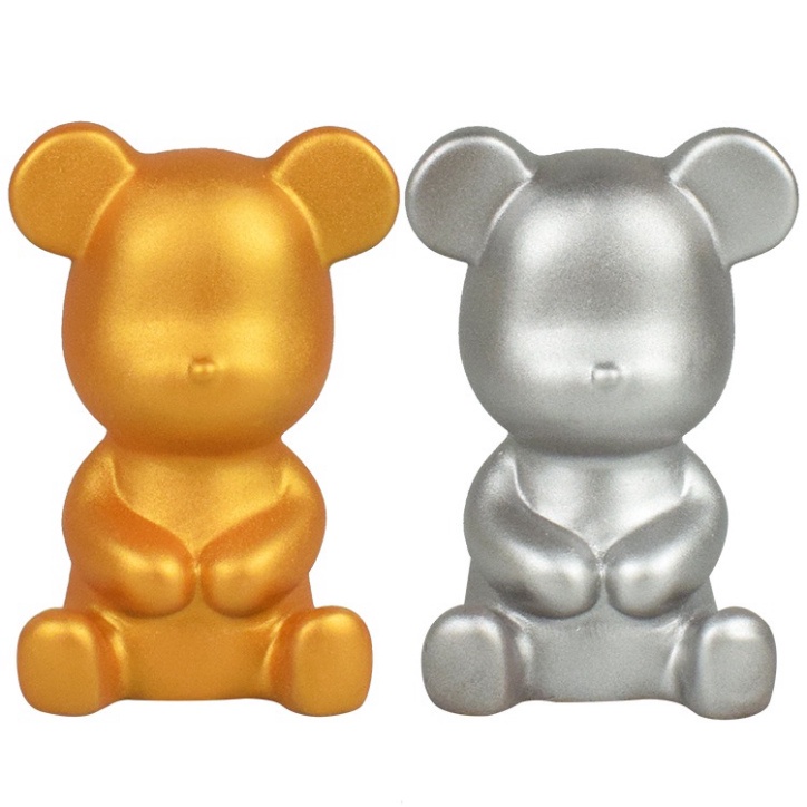 bánh kem trang trí sinh nhật [FREESHIP❤️] gấu vàng bạc dễ thương nhựa đẹp