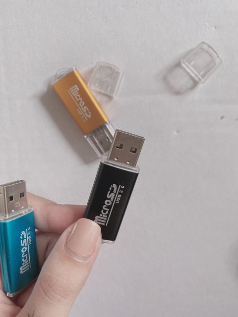 Đầu đọc thẻ nhớ usb 2.0 vỏ nhôm chuẩn xịn