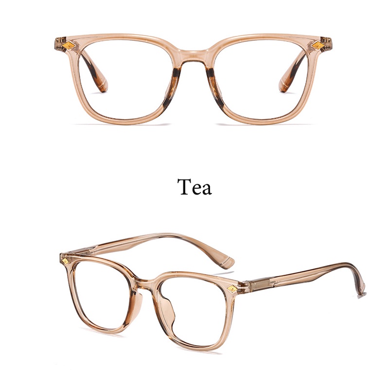 Mắt kính CHARMRAY gọng nhựa hình vuông chống bức xạ phong cách cổ điển thời trang