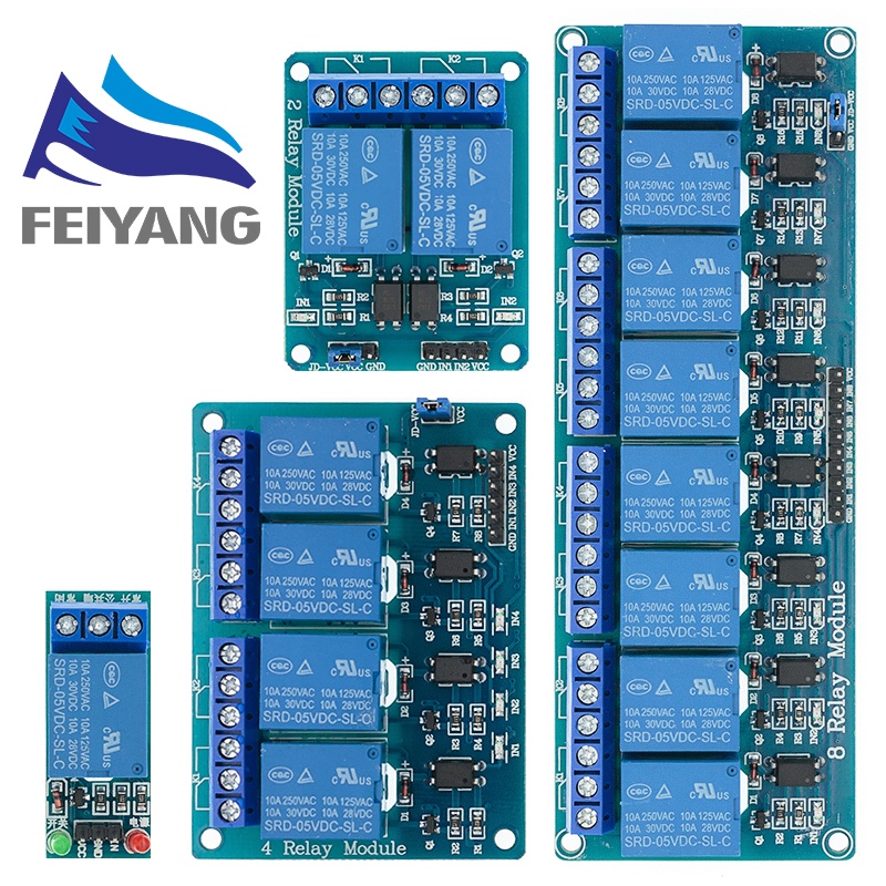 Mô đun rơ le 5V 1 2 4 8 kênh đầu ra 1 2 4 8 dành cho ARDUINO