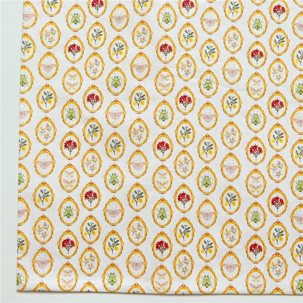 Vải Cotton Rộng 110Cm Họa Tiết Hoa Bồ Công Anh Thanh Lịch