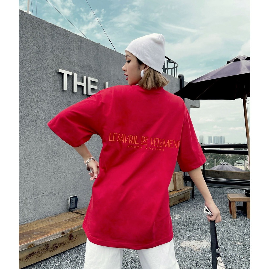 Áo thun Lesavril de Vetements Brilliante Red Ruby