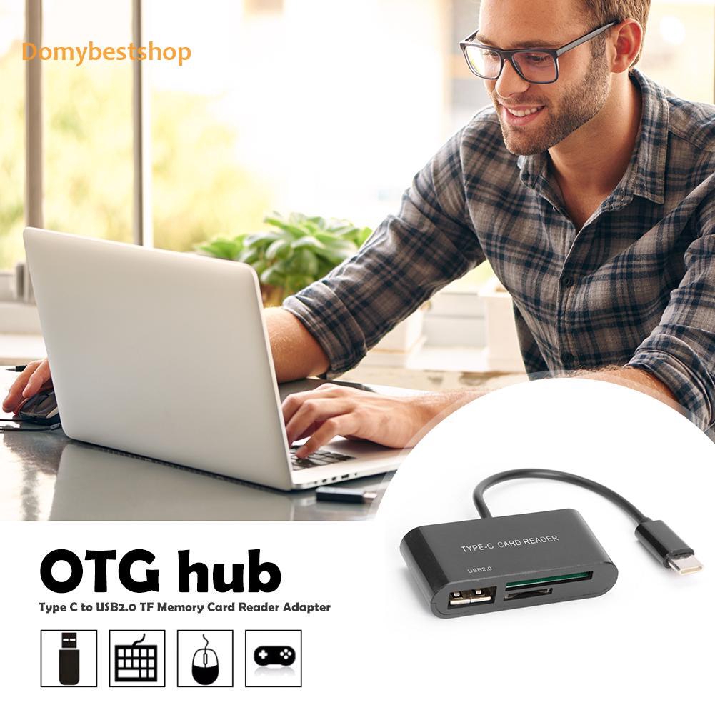 Đầu Đọc Thẻ Nhớ Db Hot Usb 3.1 Usb-C Type C Sang Usb 2.0 Hub Tf