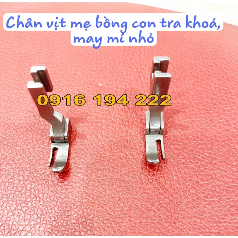 Chân vịt Mẹ bồng con may mí nhỏ, tra khoá dùng máy công nghiệp 1 kim