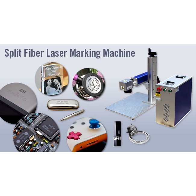 Máy khắc laser FIBER CO2 kim loại và trên nhiều chất liệu Raycus  khắc trên mọi chất liệu 50W