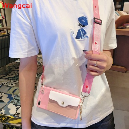 OPPO Realme C11 6i X50 6 5 Pro 5 5s 5i C3 Q Reno 4 3 Pro Realme C2 OPPO A1K Phone Case Cute Wallet Card Package Coin Purse Lanyard Soft Case Cover | BigBuy360 - bigbuy360.vn