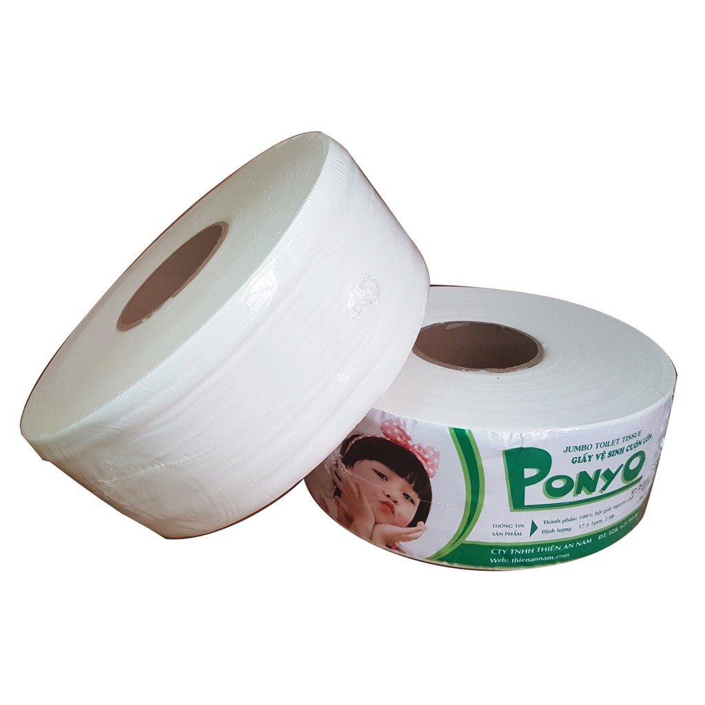 Combo (6 cuộn) giấy vệ sinh cuộn lớn 900g Ponyo