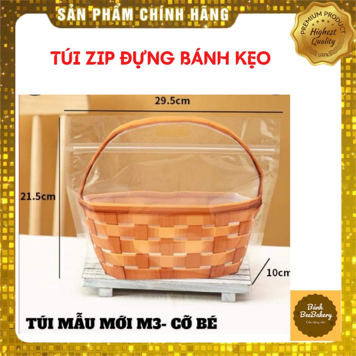 [Hàng mới về] Túi zip xách nilong đựng bánh mì, kẹo, thực phẩm an toàn vệ sinh