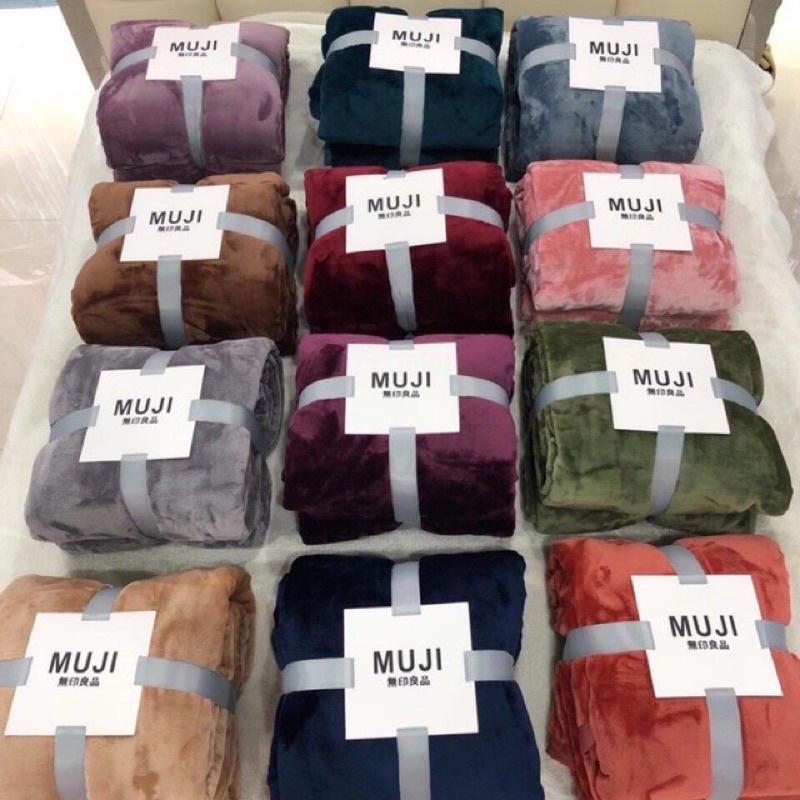 Chăn muji lông thỏ cho spa, chăn văn phòng dày ấm kt 110x200cm/900g