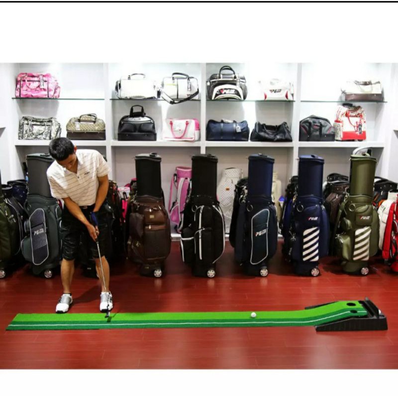 Thảm tập Golf Putting, dụng cụ hỗ trợ tập gạt tại bóng vùng Green nhà ( Tặng 5 quả bóng tiêu chuẩn )