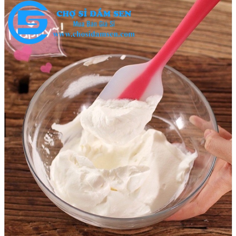 Cây quét kem nhiều màu G233-QuetKem-Mau, Phới dẹt trộn bột silicone đúc liền lõi màu, Spatula- cây trộn bột, cây vét thự