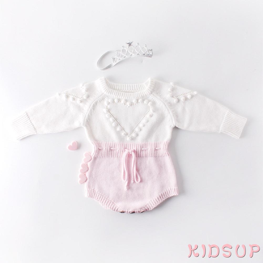 Bộ đồ liền thân tay dài chất liệu vải thêu họa tiết hoa xinh xắn cho bé gái