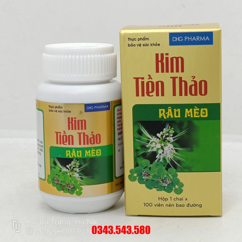 Kim Tiền Thảo DHG PHARMA lọ 100 viên bao phim - Giúp lợi tiểu, hạn chế sỏi tiết niệu