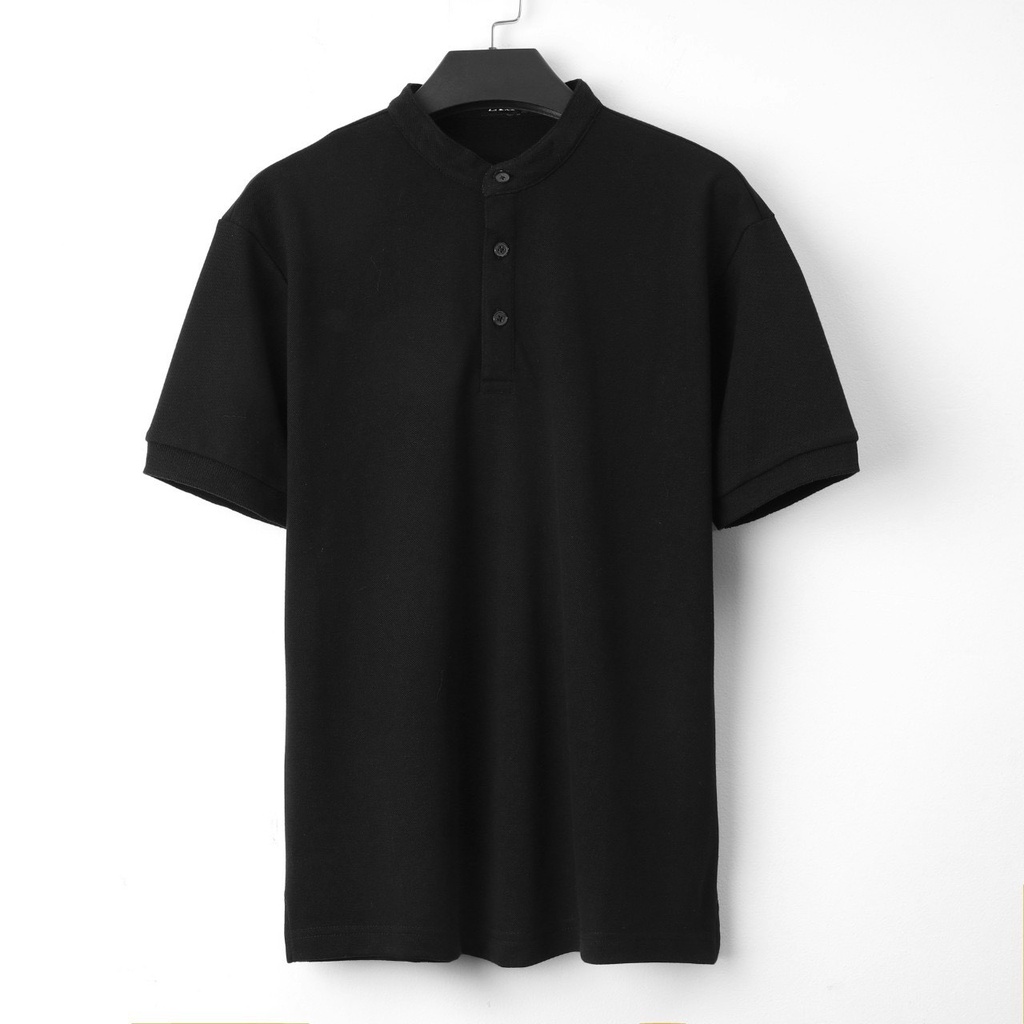 Áo Cổ Trụ Xuất Khẩu , Vải Pique Cotton 100%, Form Slim Cơ Bản Trẻ Trung, bigsize . Ivan BigSize