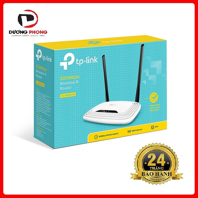 COMBO Bộ Wifi TP-Link WR841N-300MB + 3m dây mạng VSP Cat 6 xanh dương bấm sẵn 2 đầu