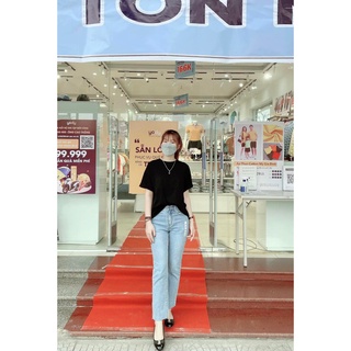 Quần Jean Nữ YODY Ống Đứng Lưng Cao Co Giãn Tôn Dáng Tốt QJN4064