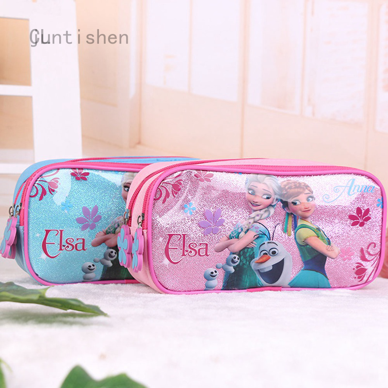 Hộp Bút Chì In Hình Elsa Anna 2 Hoạt Hình Frozen