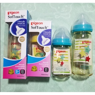 Bình sữa cổ rộng pigeon softouch 240ml