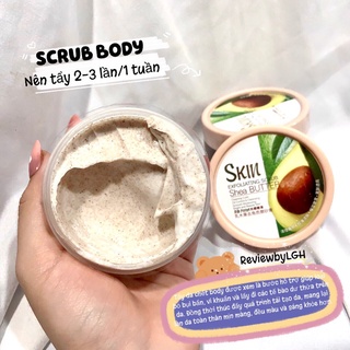 [Có sẵn] Tẩy da chết dành cho body -trái bơ Skin Exfoliating Scrub Shea Butter (hàng nội địa Trung)