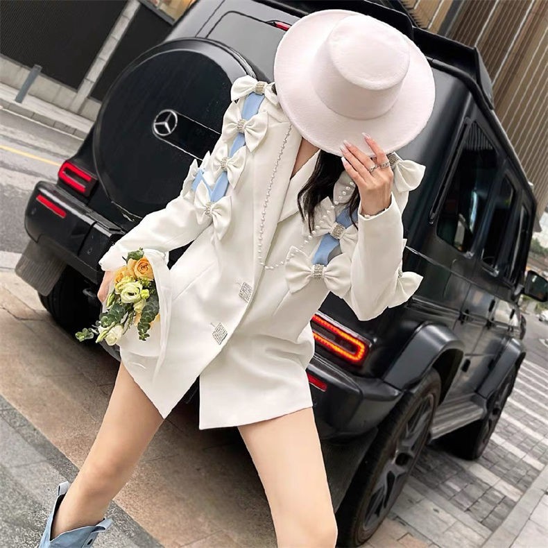 Áo khoác vest phong cách Pháp thiết kế mới dễ phối đồ thời trang mùa thu 2022 | BigBuy360 - bigbuy360.vn