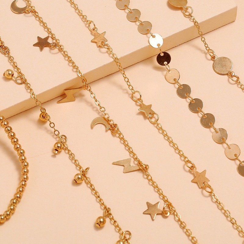 Set 6 lắc chân WE FLOWER nhiều kiểu dáng phong cách bohemian