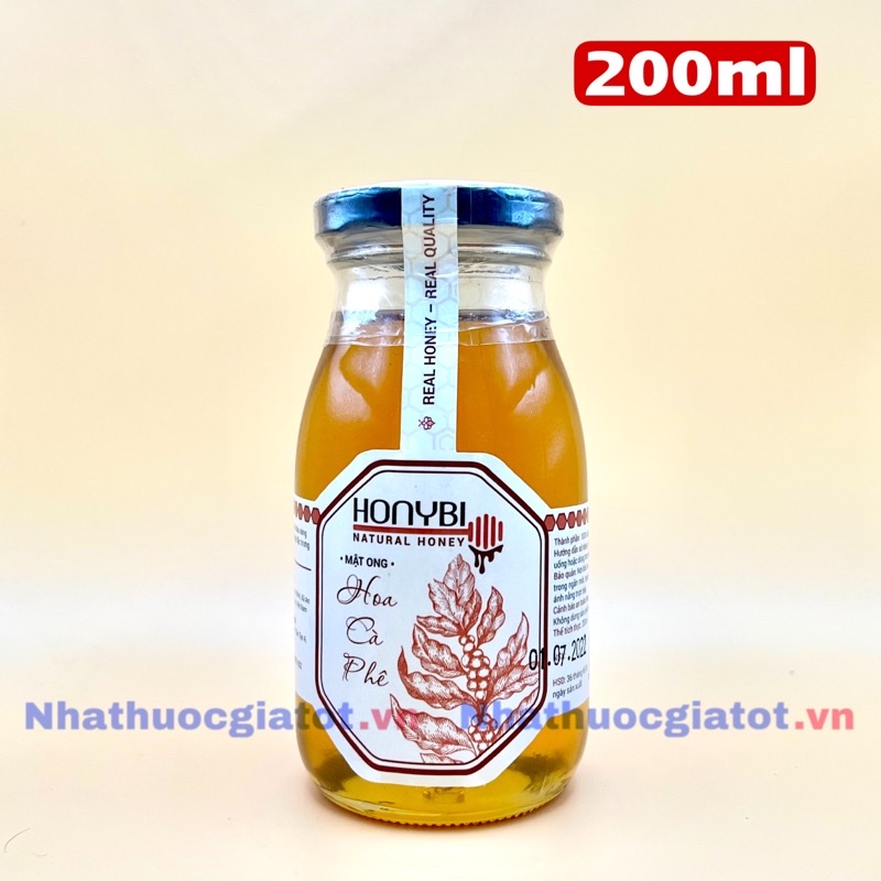 Mật Ong Hoa Cà Phê HONYBI 200ml - Viên Tinh Nghệ Mật Ong HONYBI 100g