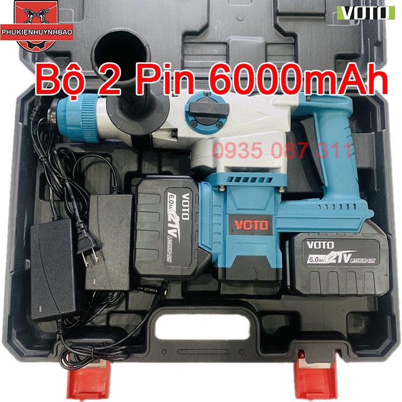 Máy Khoan Đục Dùng Pin VOTO 42V Chân Pin Phổ Thông Makita 4cm