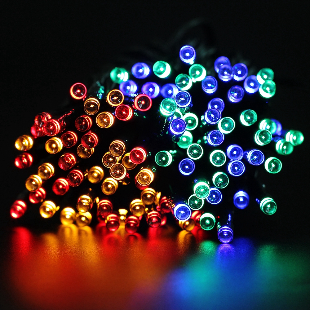 Dây đèn LED phát sáng bằng năng lượng mặt trời trang trí sân vườn/nhà cửa/đám cưới dịp giáng sinh