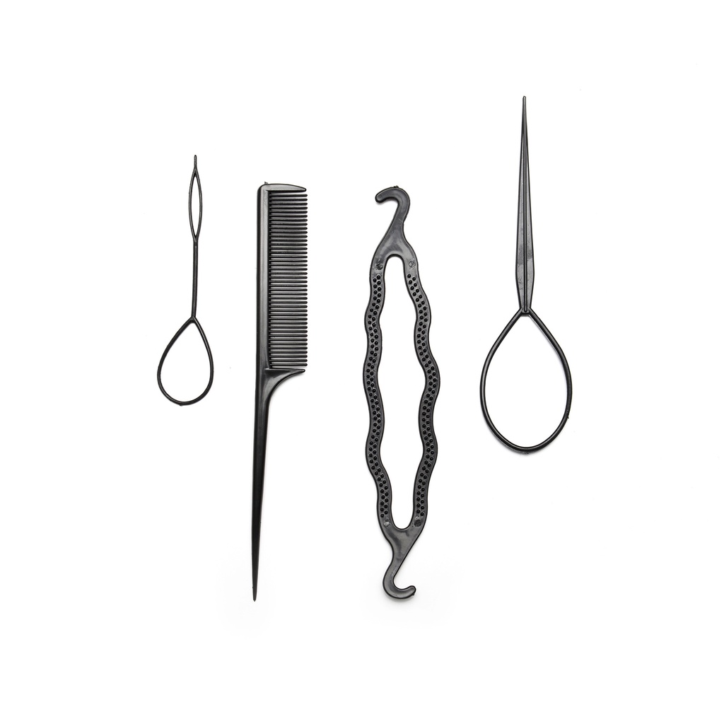 Set 4 Dụng Cụ Tạo Kiểu Tóc Tiện Dụng Cho Nữ