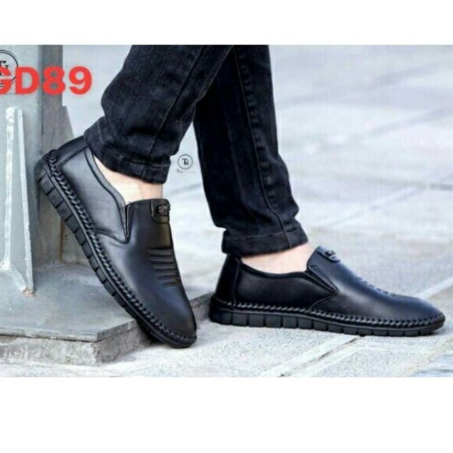 da thât-bảo hành 2 năm Giày lười nam da bò siêu chất XT65D