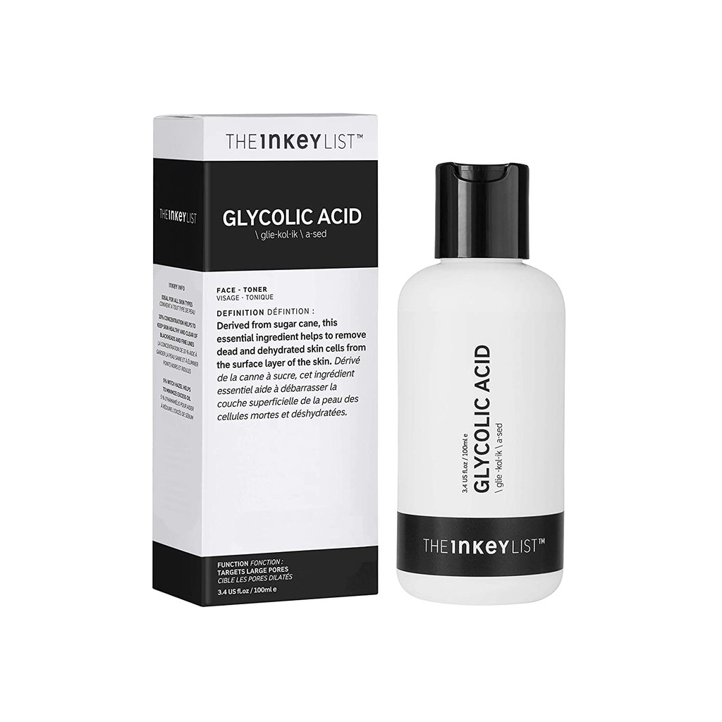 The Inkey List - Nước hoa hồng se khít lỗ chân lông The Inkey List Glycolic Acid Liquid Toner 100ml