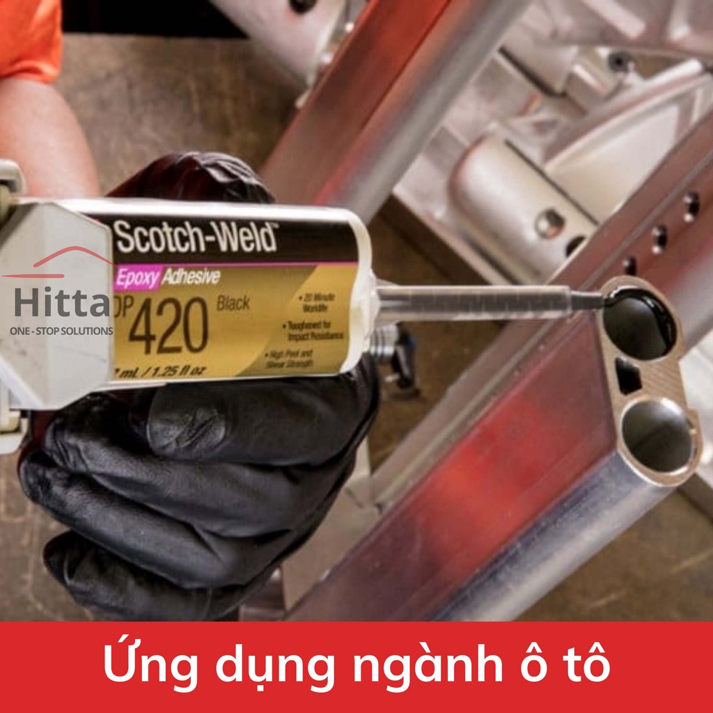 Keo 2 thành phần dán sắt, gỗ, kim loại Epoxy 3M DP420 1 chai 50ml màu đen
