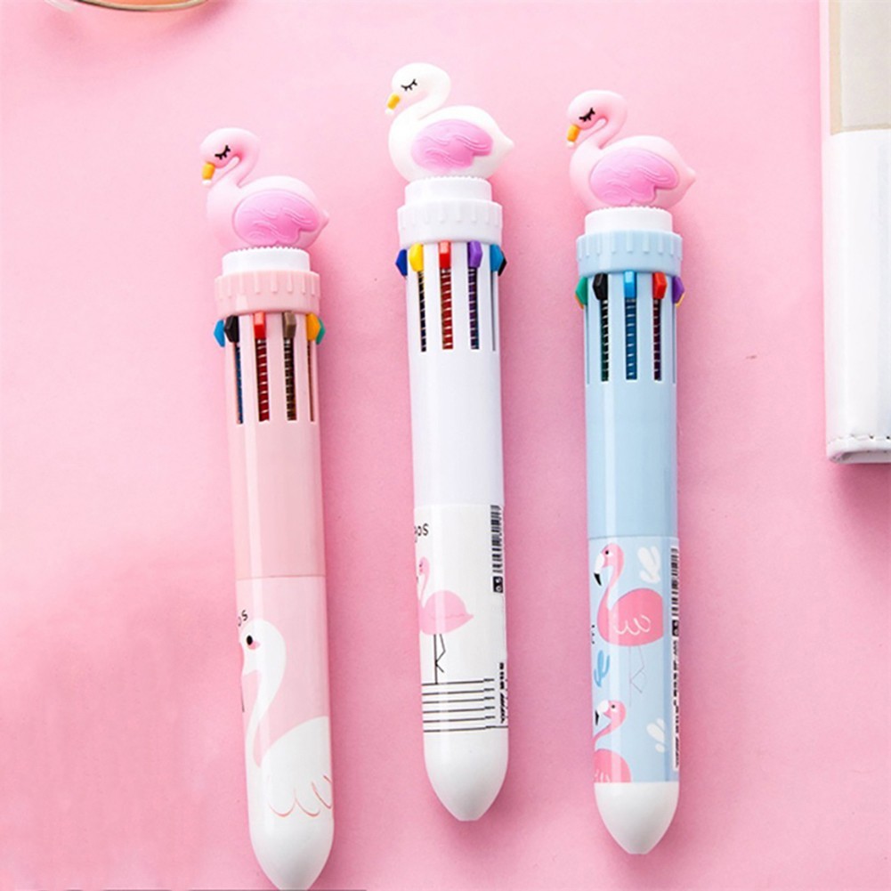 Bút Bi 3D 0.5mm 10 Trong 1 Nhiều Màu Đáng Yêu