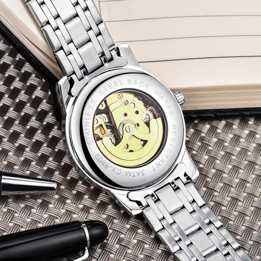 Đồng Hồ Cơ Tự Động Chexi Chống Thấm Nước Bằng Thép Không Gỉ Sang Trọng Cho Nam