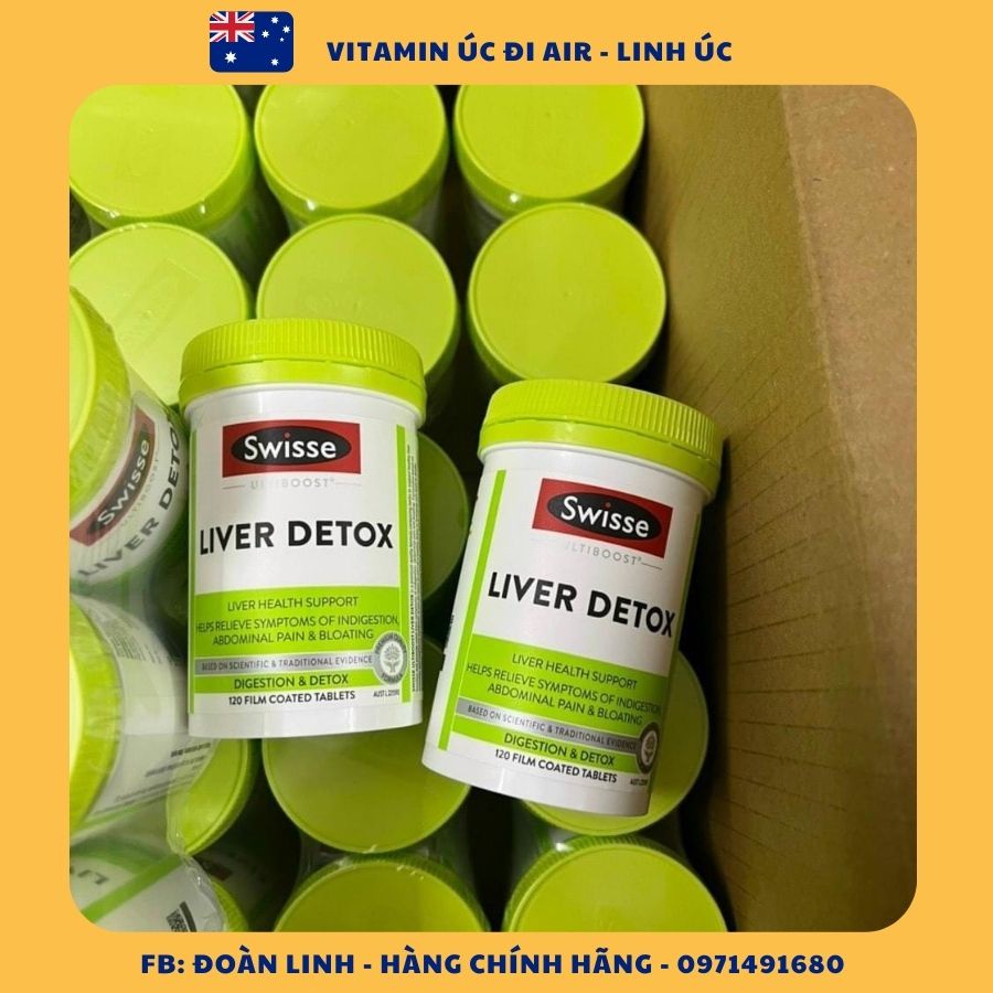 Viên Thải độc gan Liver Detox Swisse Úc,Hàng chuẩn Úc Đi Air,Thải Độc Mát Gan Úc