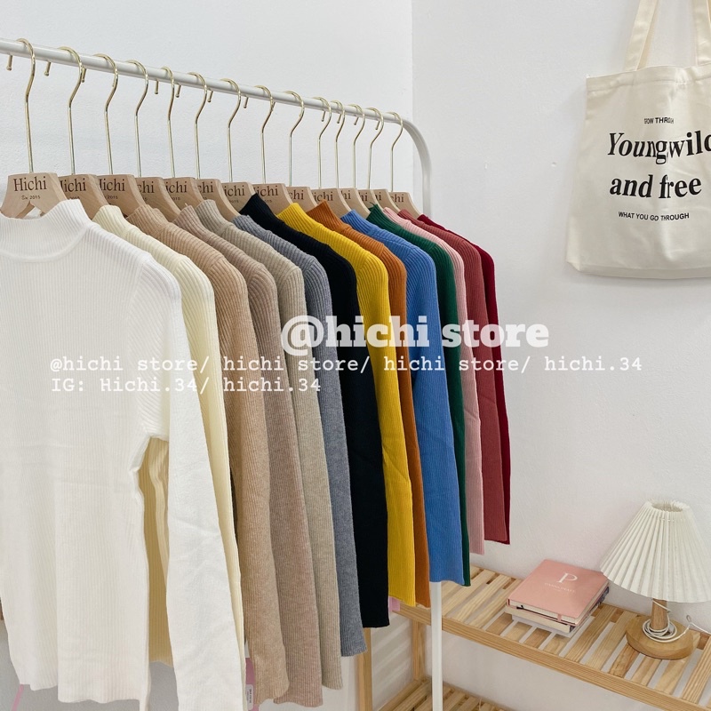 áo giữ nhiệt len body cổ 3 phân ảnh thật video chất len tăm xịn hichi | BigBuy360 - bigbuy360.vn