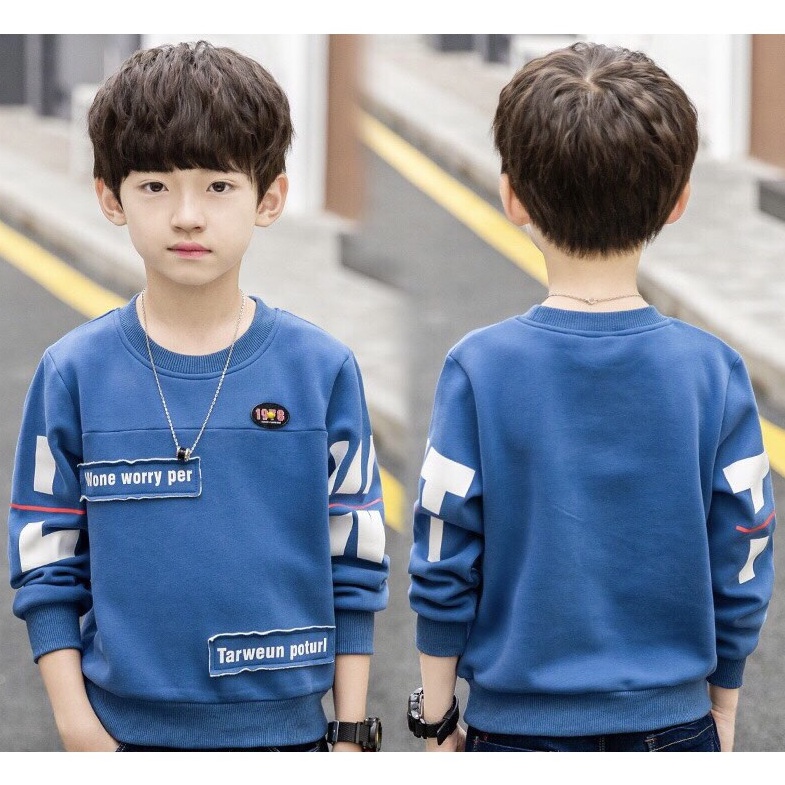 Áo thu đông trẻ em (CHỈ CÓ ÁO) 14-45kg dành cho bé trai mẫu WORRY PER. Hàng may kỹ, chất vài đẹp. MA77